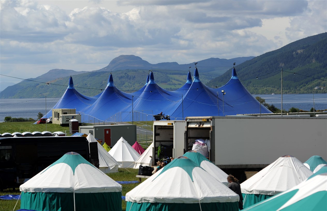Tents go up in preparation for RockNess 2012. Picture: HNM/ Gary Anthony
