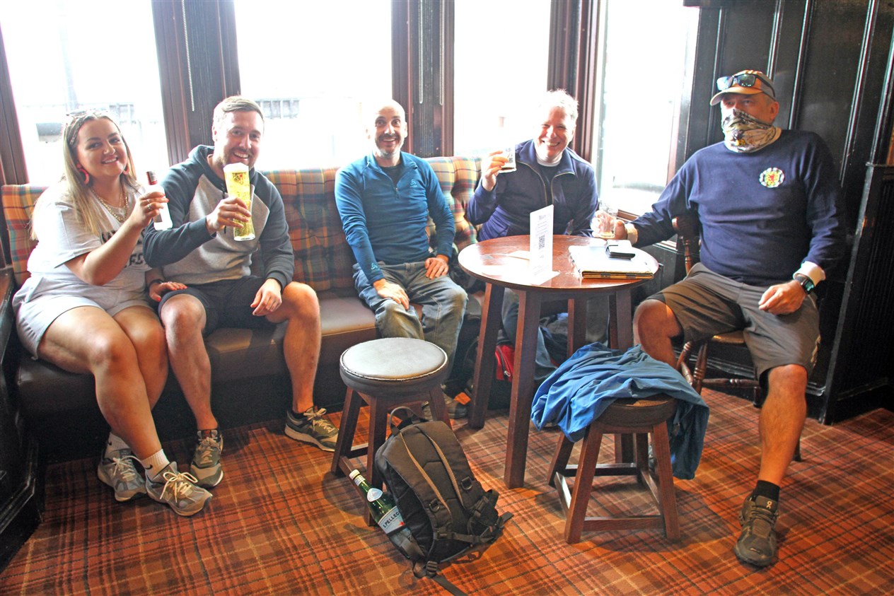 Rebecca Shelton, Sean Mels, Tim Flaherty, Steve Hay and Alan Duff at the Cairngorm Hotel in Aviemore.