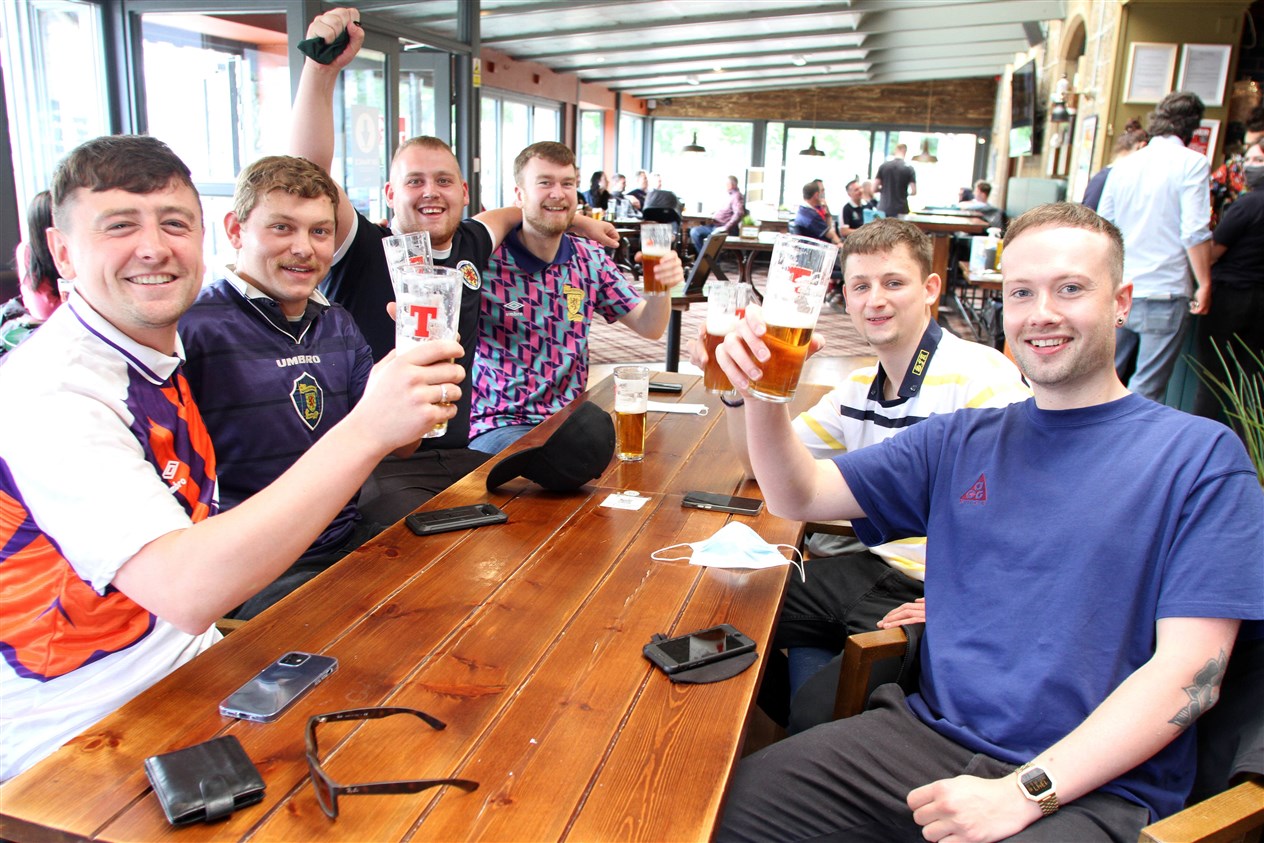 Sean Engleton, Connor MacLeod, Andrew Howe, Jason Nicholson, Connor Chalmers and James Crilley at the Balavoulin Hotel in Aviemore.