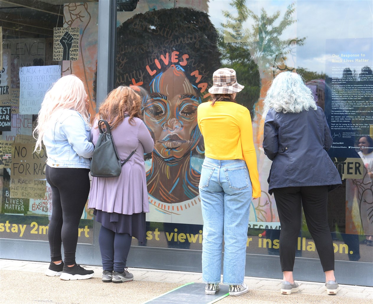 The exhibition can be viewed through the restaurant windows until July 31.