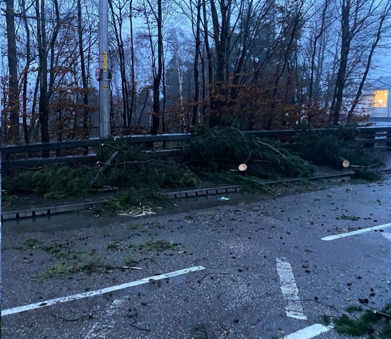 The impact of Storm Gerrit on the A82 near Fort William. Picture: Bear Scotland.