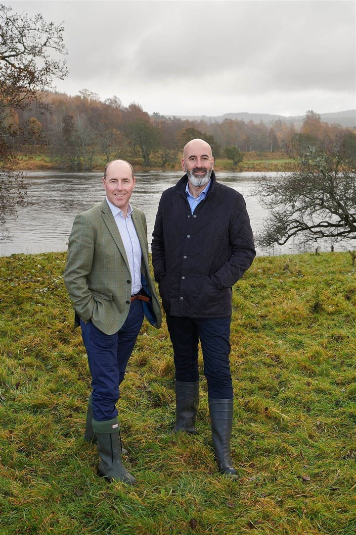 Stephen Rankin, director of prestige, and Ewen Mackintosh, managing director, at the site by the Spey.