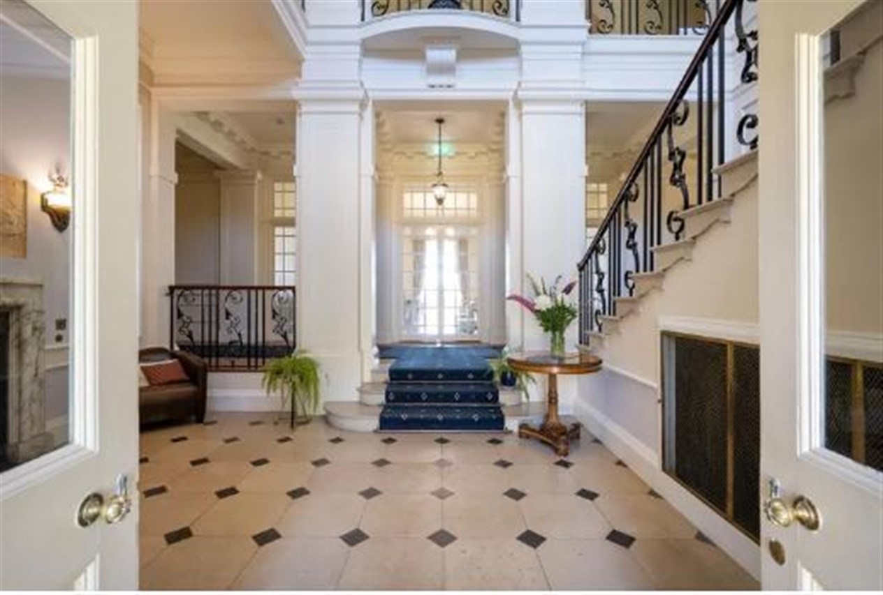The grand entrance hall at Aultmore House.