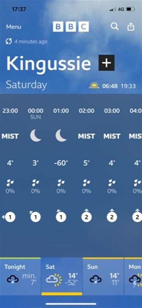 Kingussie will not escape the cold blast.
