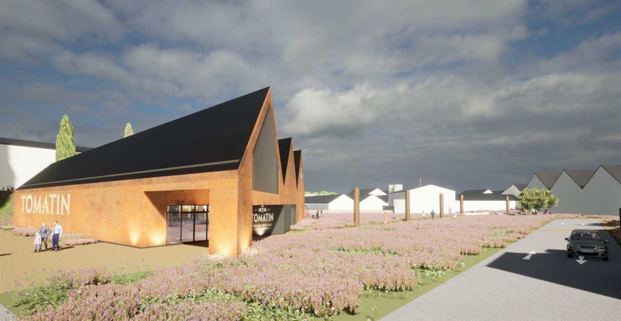 An artist's impression of the new visitor centre and landscape around it.