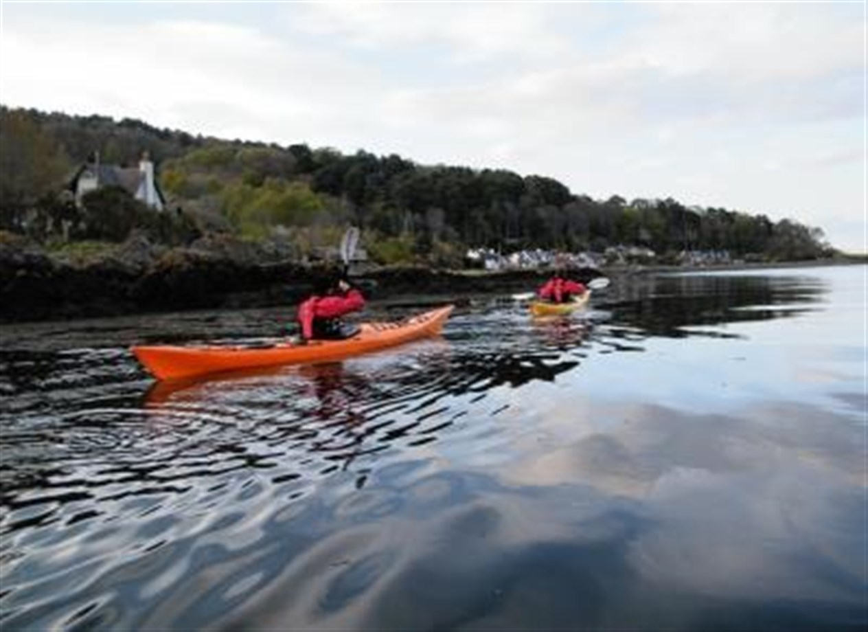 Sea kayaking on Moray Firth