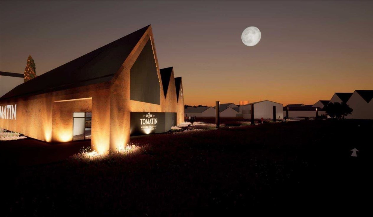 An artist's impression of the new visitor centre and landscape around it.