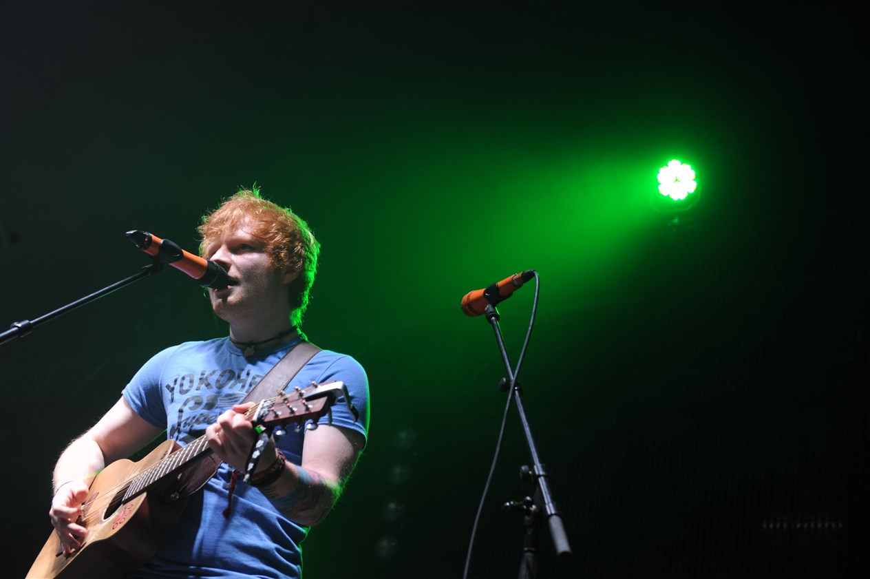 Ed Sheeran at Rockness 2012 appearing on Friday night. Picture: HNM/ Alasdair Allen