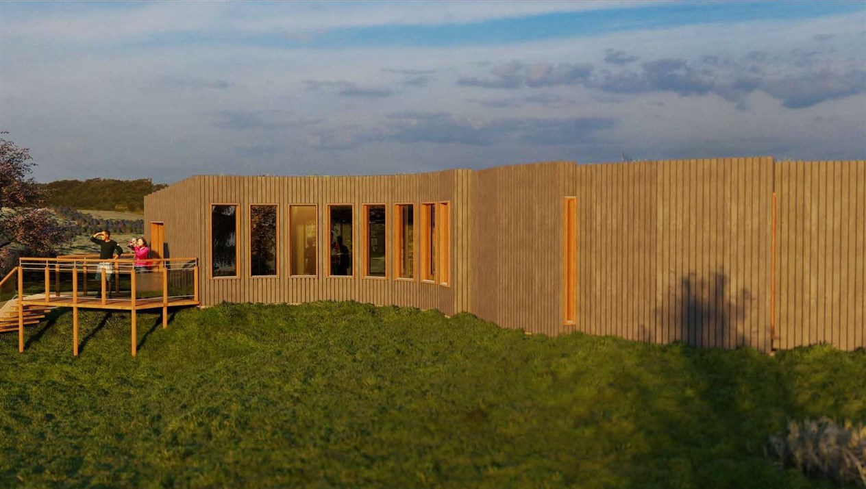 This site will command spectacular views from the hilltop at the wildlife park.