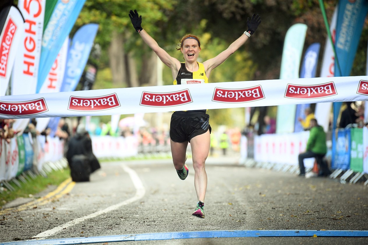 Clair Bruce came 1st in the 10k. Picture: James Mackenzie.