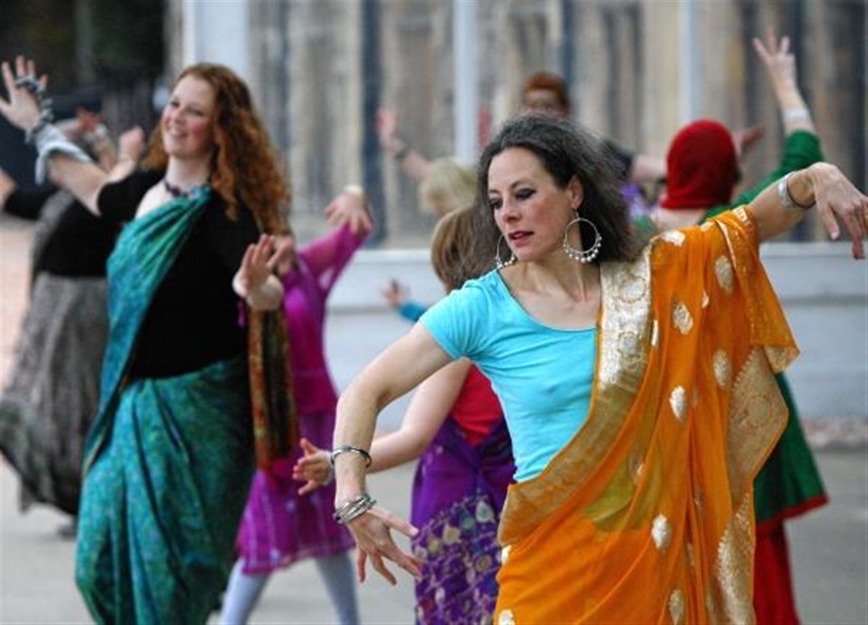 A feast of colour was on show