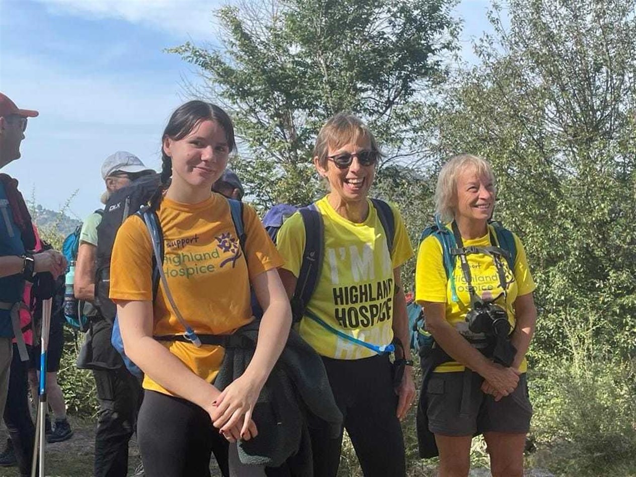 Scenes from day one of the intrepid group's stunning Himalayan adventure. Pictures: Highland Hospice.
