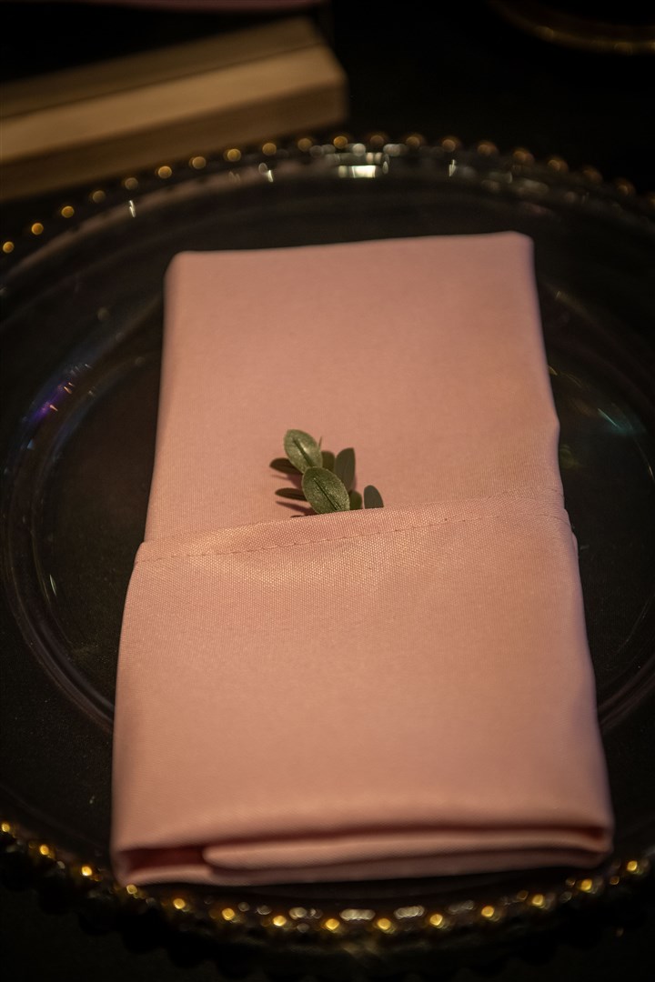 An idea for presenting wedding napkins. Picture: Callum Mackay.