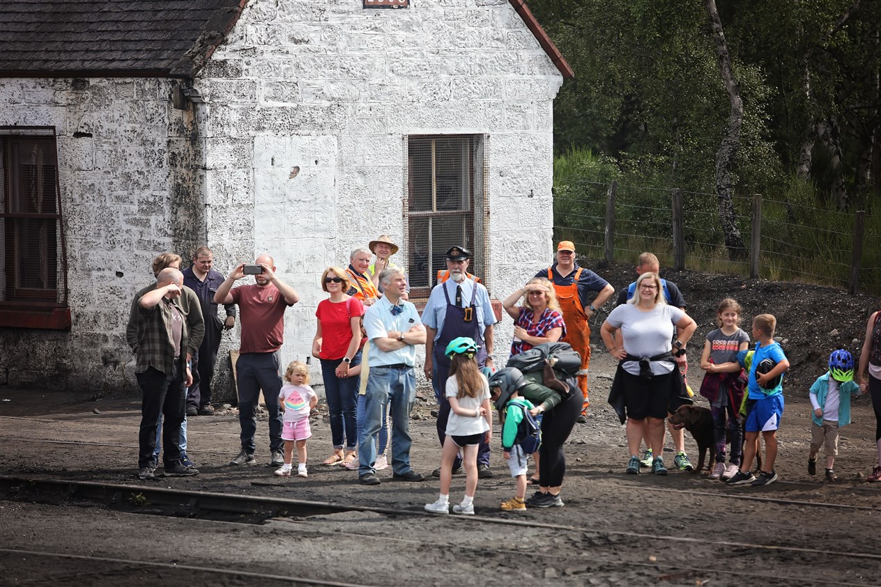 Train fans all aboard for the engine's first public appearance in three decades.