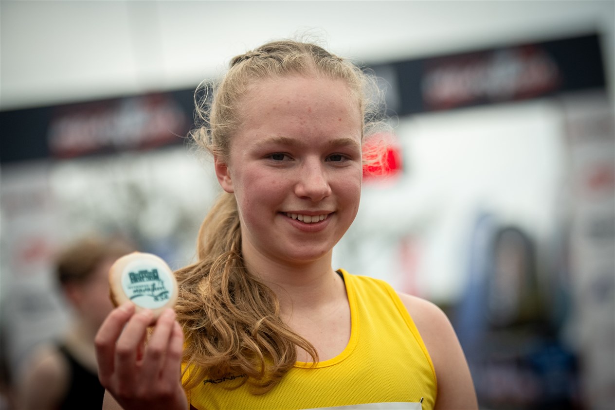 Girls 5k ..winner Katie Meek...Picture: Callum Mackay..