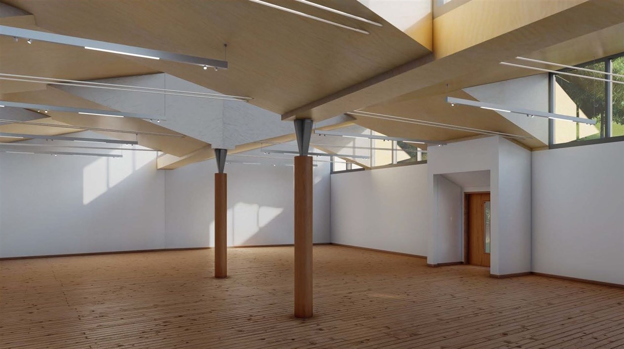 The interior of the exhibition gallery at the new centre.