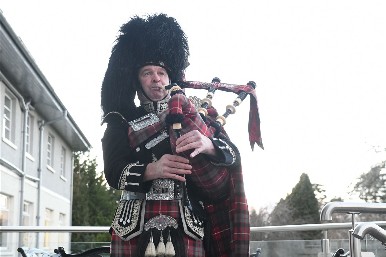 Spud the Piper. Picture: James Mackenzie.