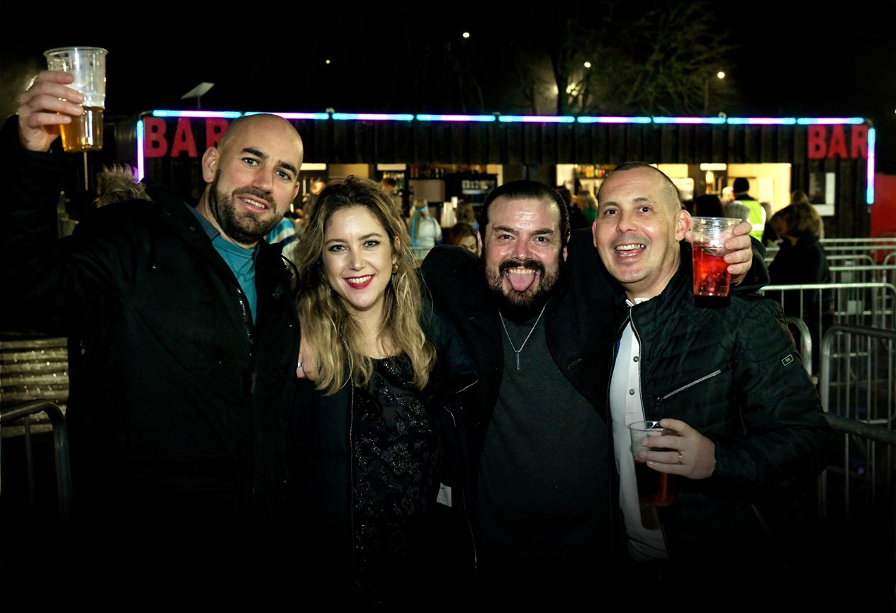 Sandy White, Faye Monteith, Dwain Steele and David (Dancing) Queen. Picture: James Mackenzie.