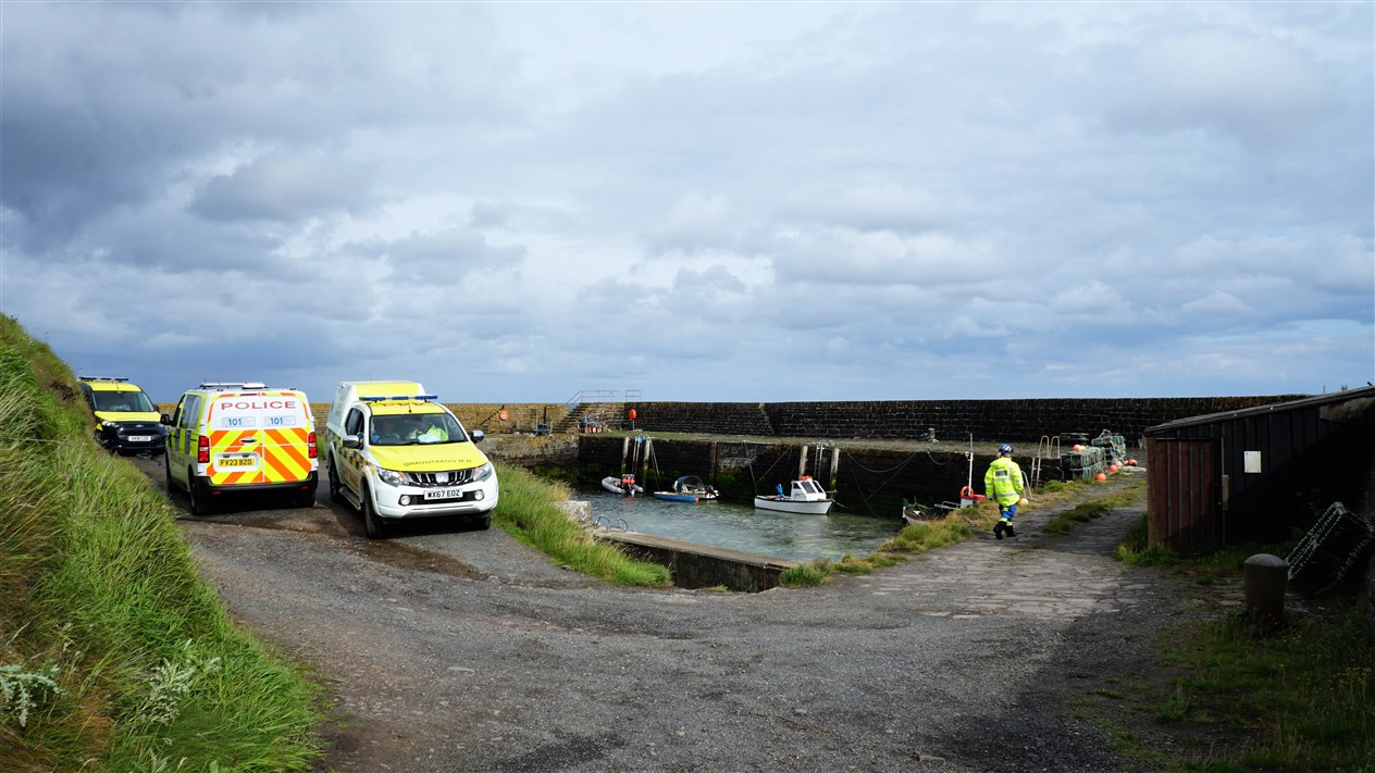 A joint operation by emergency services searching for a missing woman took place around the coastline at Keiss over the weekend. Picture: DGS