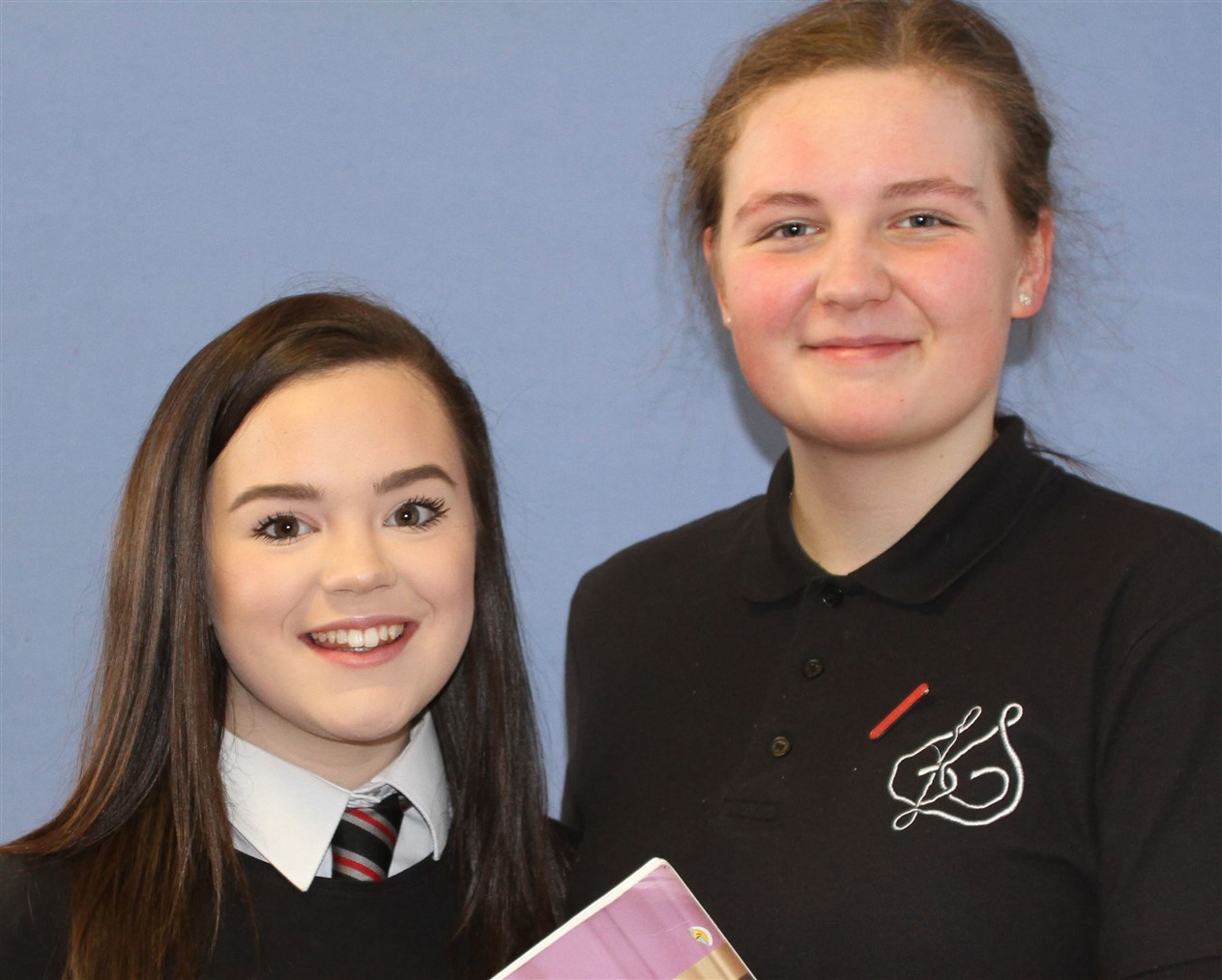 Rebecca Craig (left) and Lucy Edmonson ready to take part in piano solo grade 3.