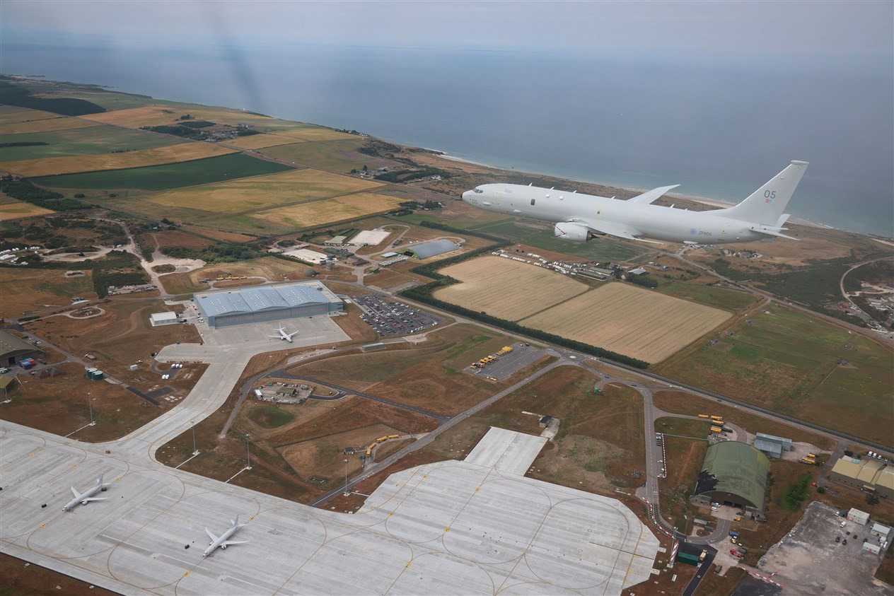 Above RAF Lossiemouth.