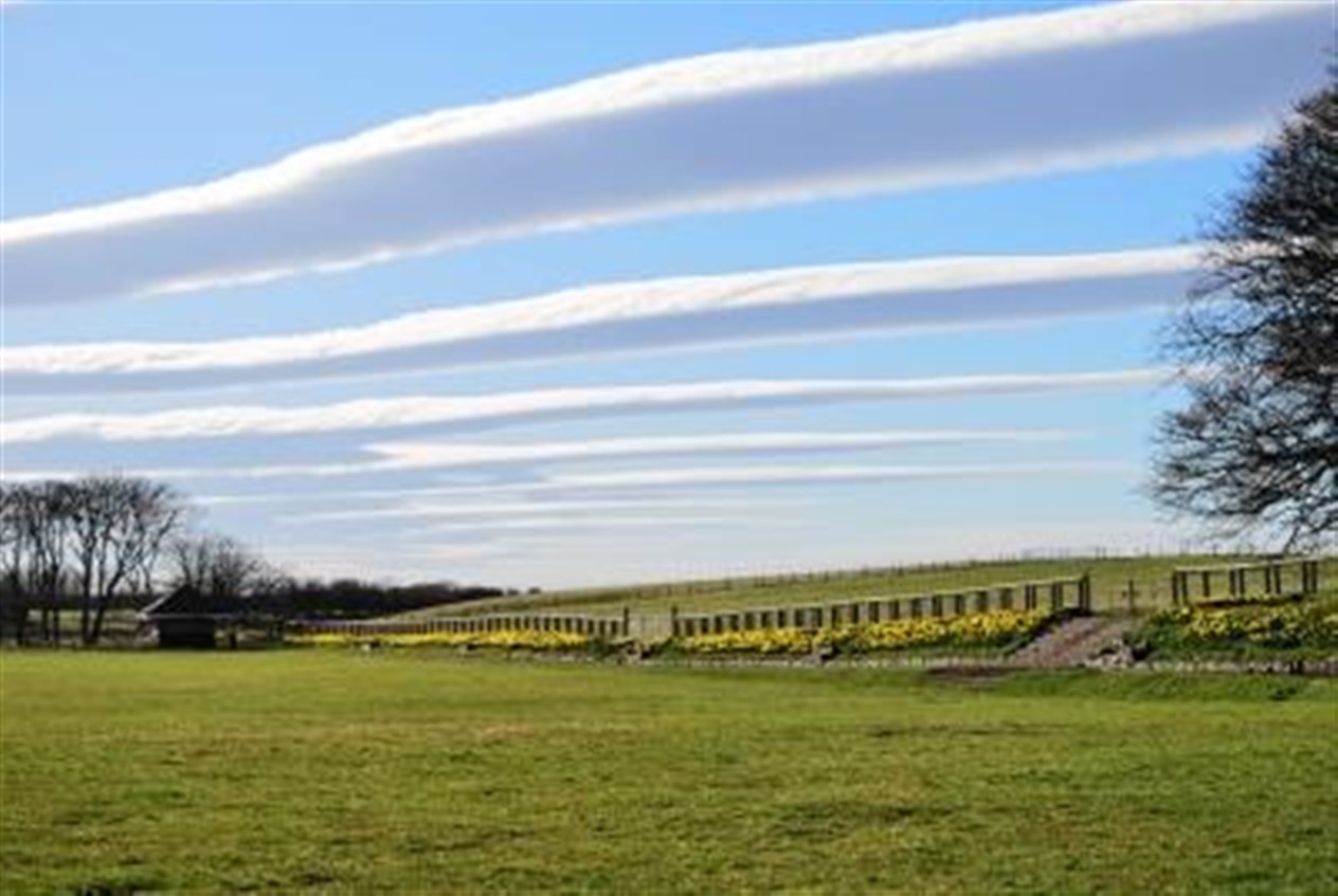 Strato and alto lenticular clouds at the riverside by James Anderson of Wick.