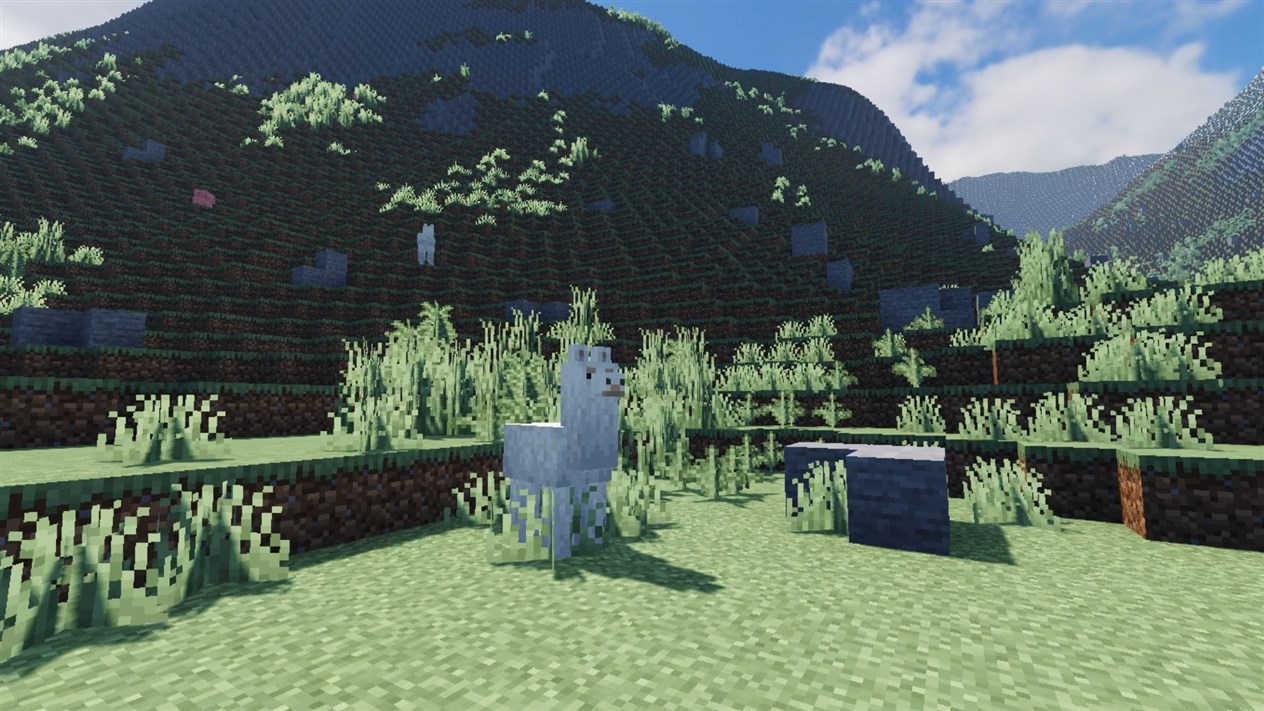 A llama in the Lairig Ghru... it is Minecraft after-all.