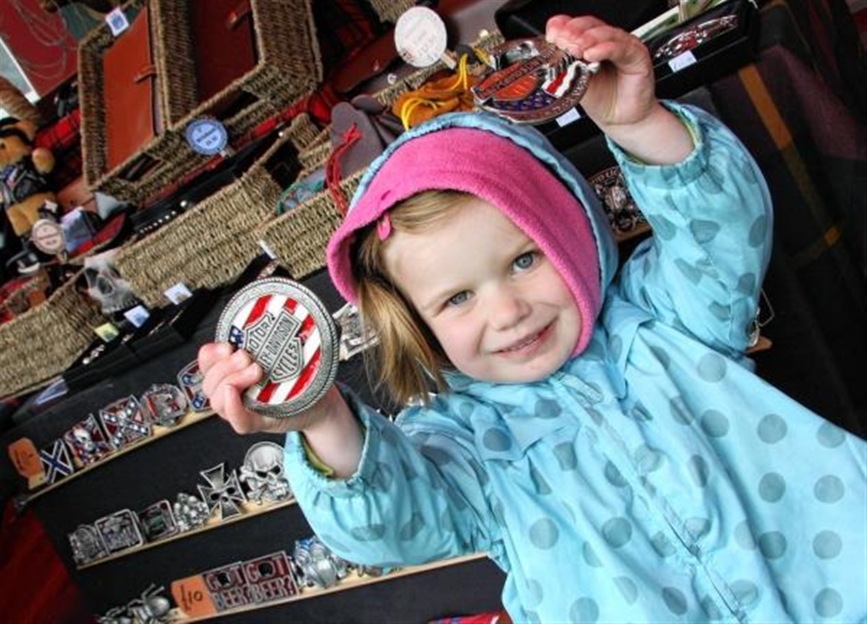 Olivia Wilkie (3), from Newtonmore, at the rally
