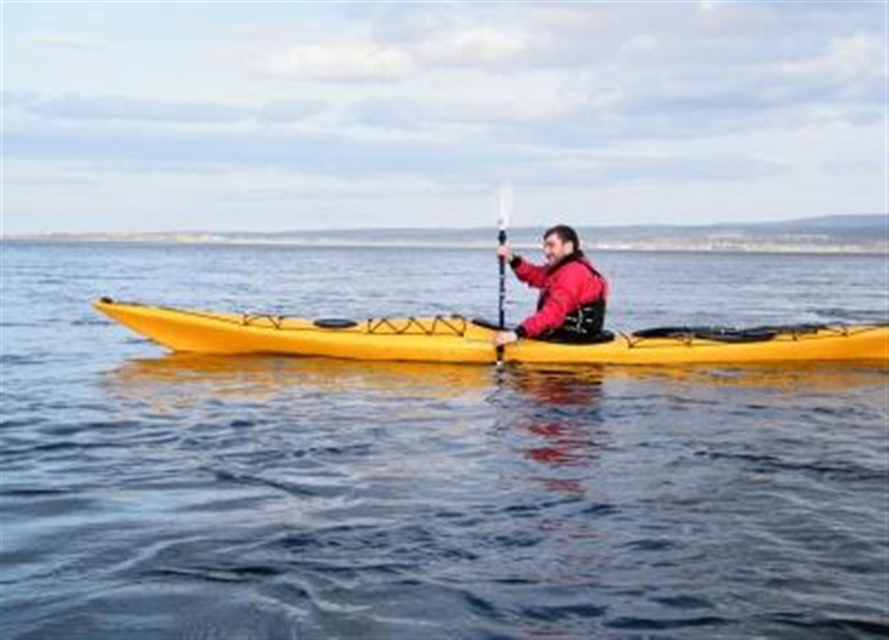 Sea kayaking on Moray Firth