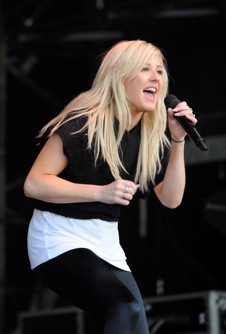 Ellie Goulding on the main stage at Rockness 2013. Picture: HNM/Alison White