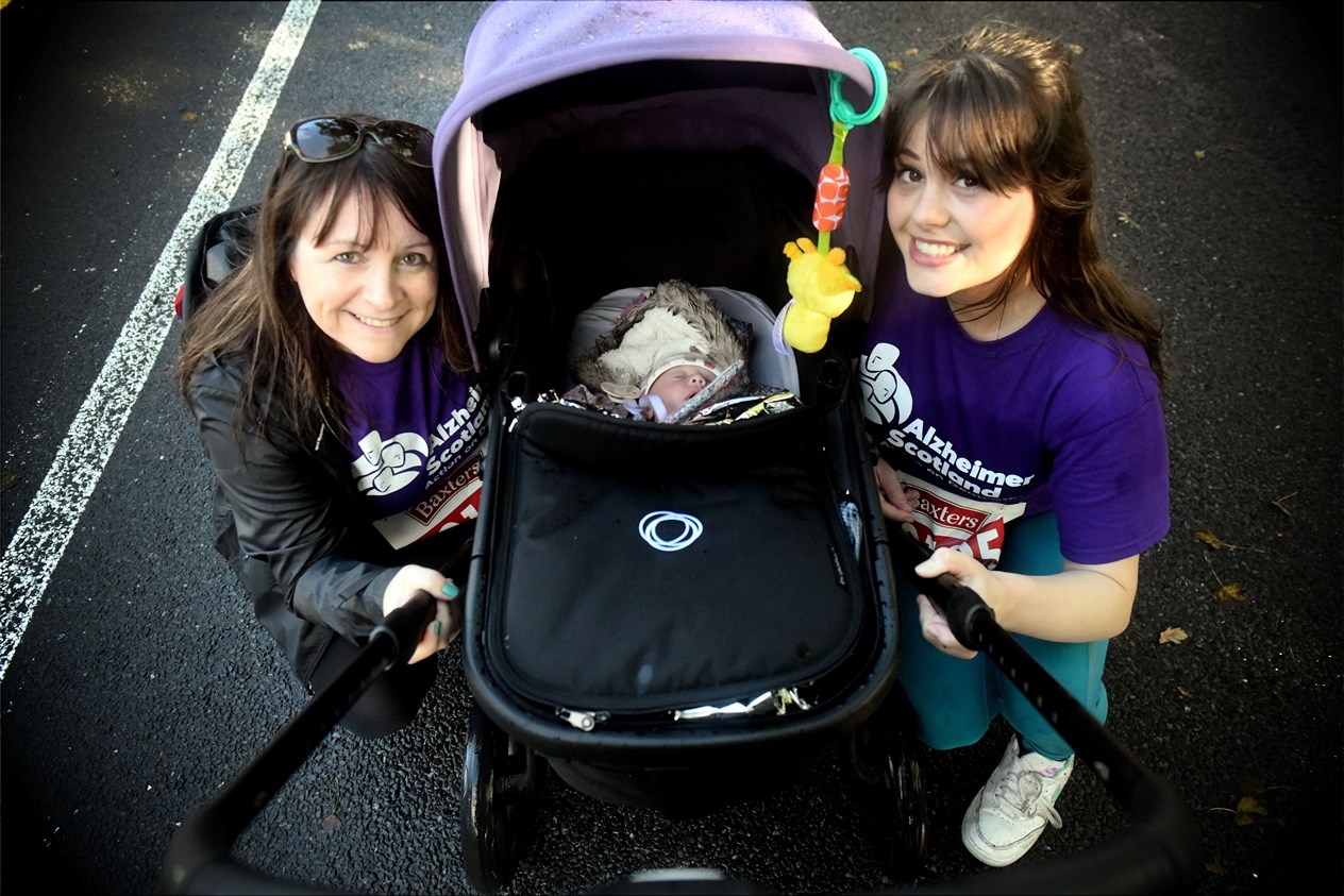 Katie Cameron, Bella Bailey (3 weeks old) and Seona Bailey. Picture: James Mackenzie.