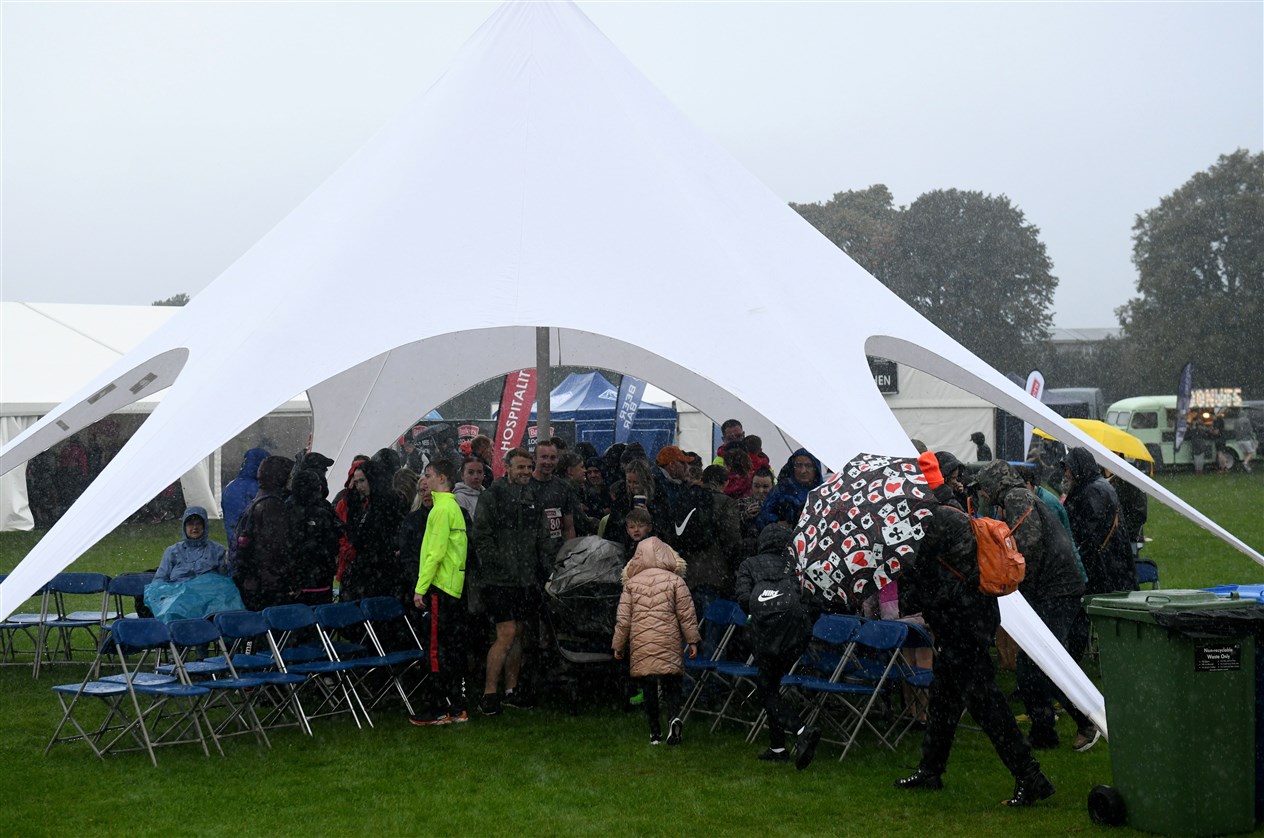 Trying to get out of the rain. Picture: James Mackenzie.