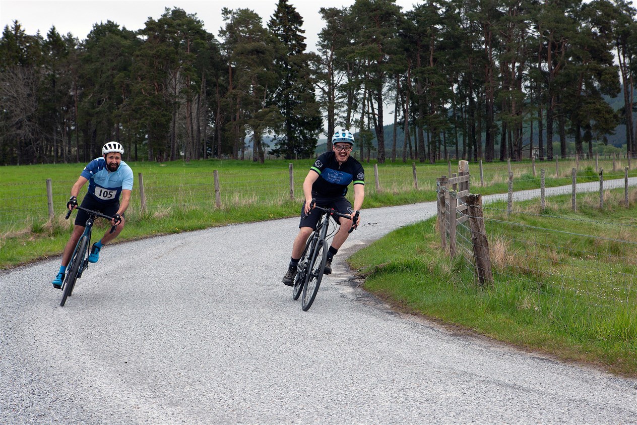 Russell Murray and Arran Goddard representing the Wilderness Scotland team cruising the cycle route.