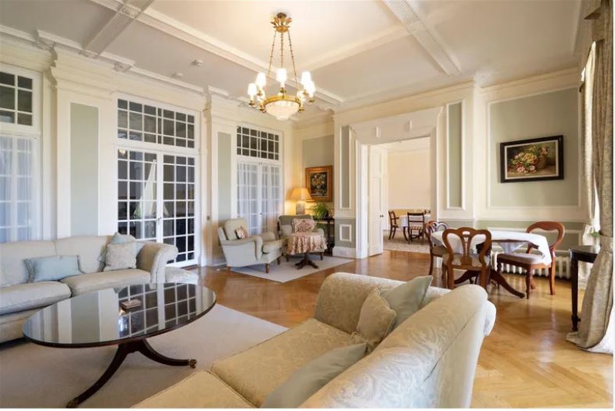 The property has four reception rooms.