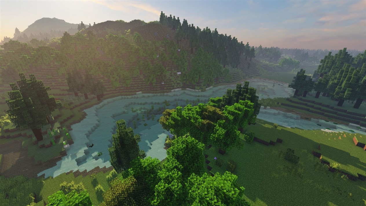 Loch Pityoulish by Aviemore in Minecraft form.