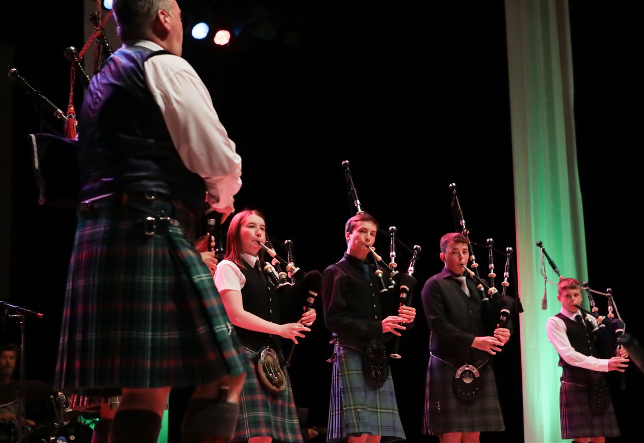 Picture showsHighlife Highland Pipers performing on stage at the special Our Language, Our Music concert will feature an all-star line-up of guest musicians. Notable fiddle player Duncan Chisholm, award-winning multi-instrumentalist Mairearad Green, Isle of Lewis piper and flautist James Duncan Mackenzie and the amazing Cànan’s Ar Cèol House Band will get toes tapping at the Empire Theatre, Eden Court at 7.30pm. There will also be a host of up and coming musical talent as young Gaelic musicians will take to the sfor the first time.