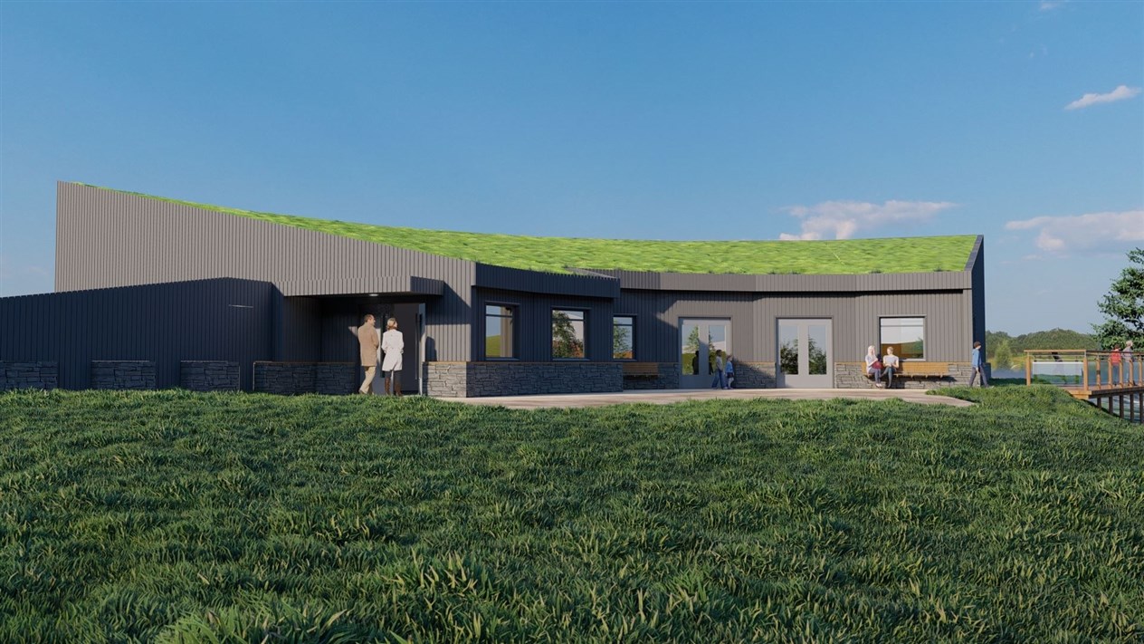 A visual impression of the learning hub proposed at the wildllife park.
