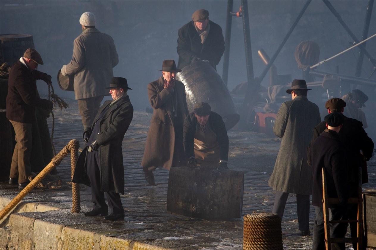 Filming for the final day took place on the harbour pier.Picture: Daniel Forsyth