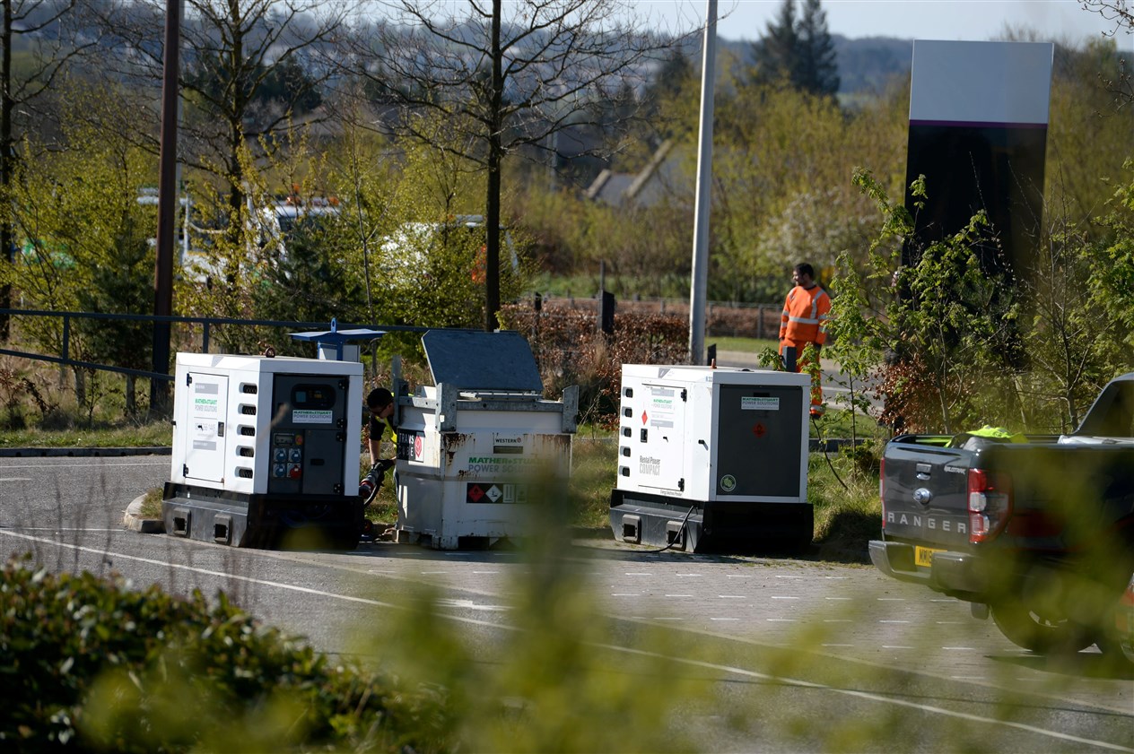 Work starts on the Inverness Campus test centre which is going to be set up this week and operational on Sunday..
