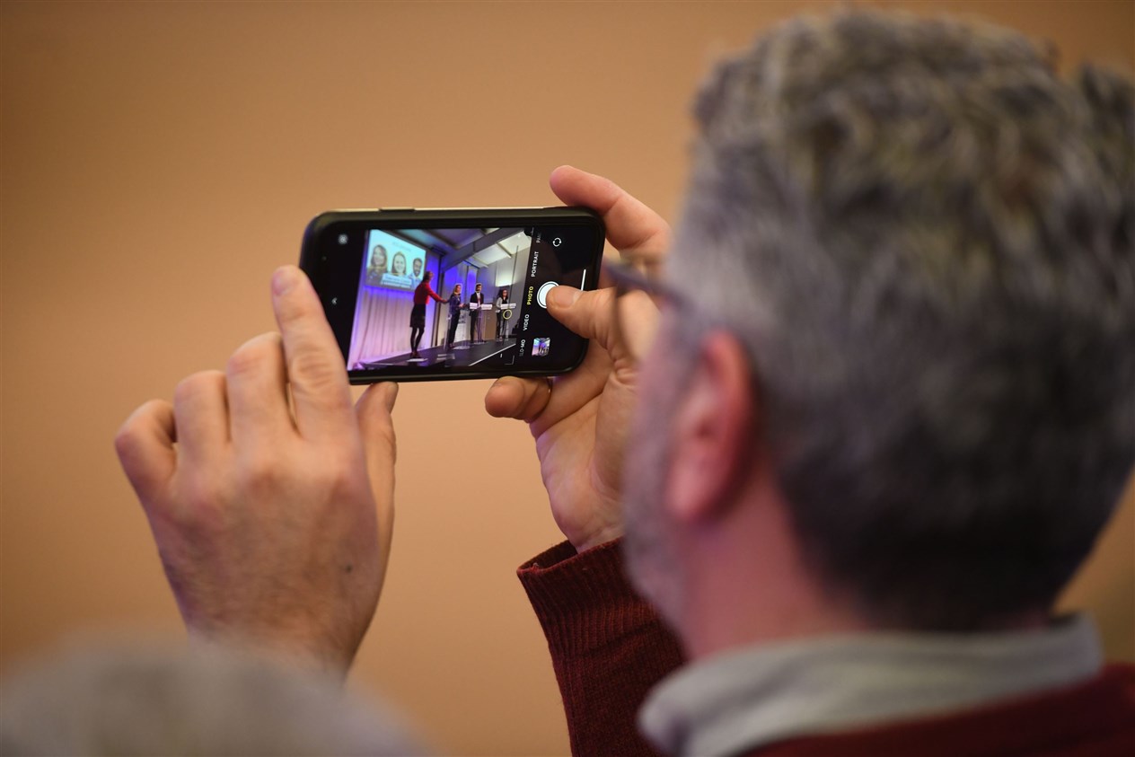 Taking a photo. Picture: James Mackenzie.