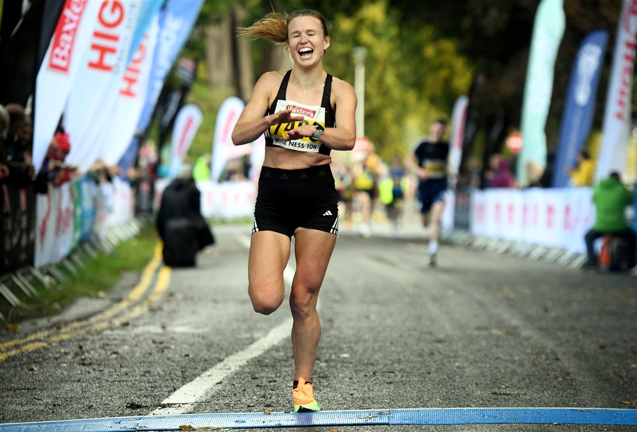 Catriona Fraser came 2nd in the 10k. Picture: James Mackenzie.