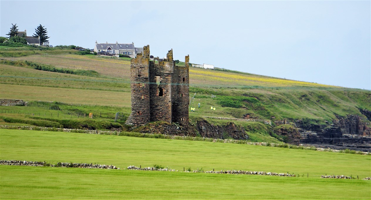 A joint operation by emergency services searching for the missing woman took place around the coastline at Keiss yesterday afternoon. A body was later discovered near Keiss Castle. Picture: DGS