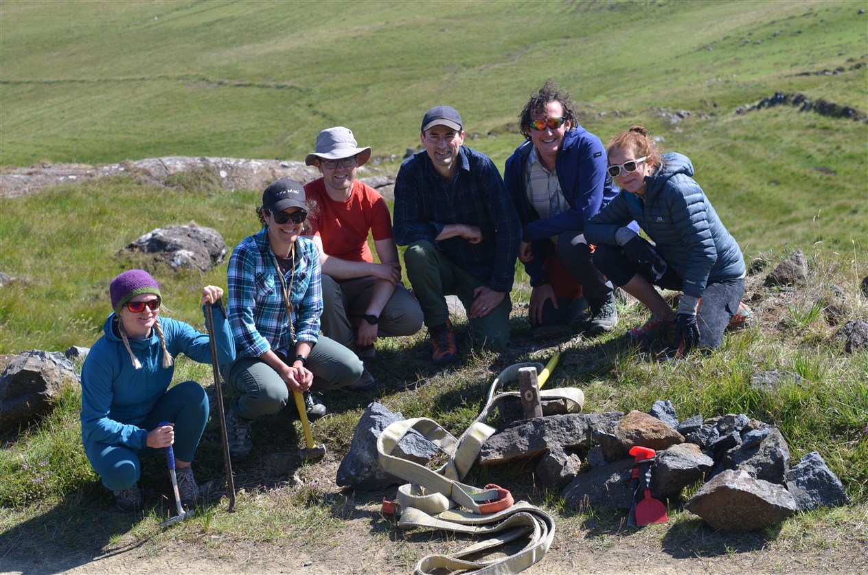 The field team with the Rum samples. Picture: Luke Daly/University of Glasgow.