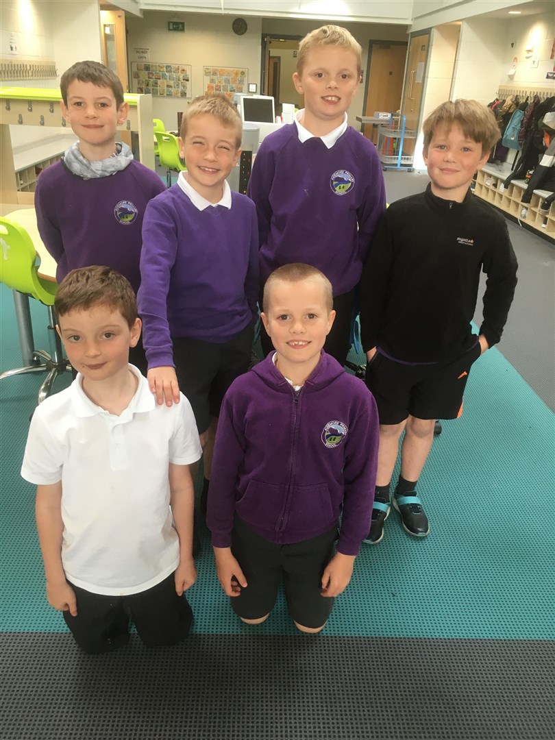 Some of the senior swimmers at Aviemore Primary School.