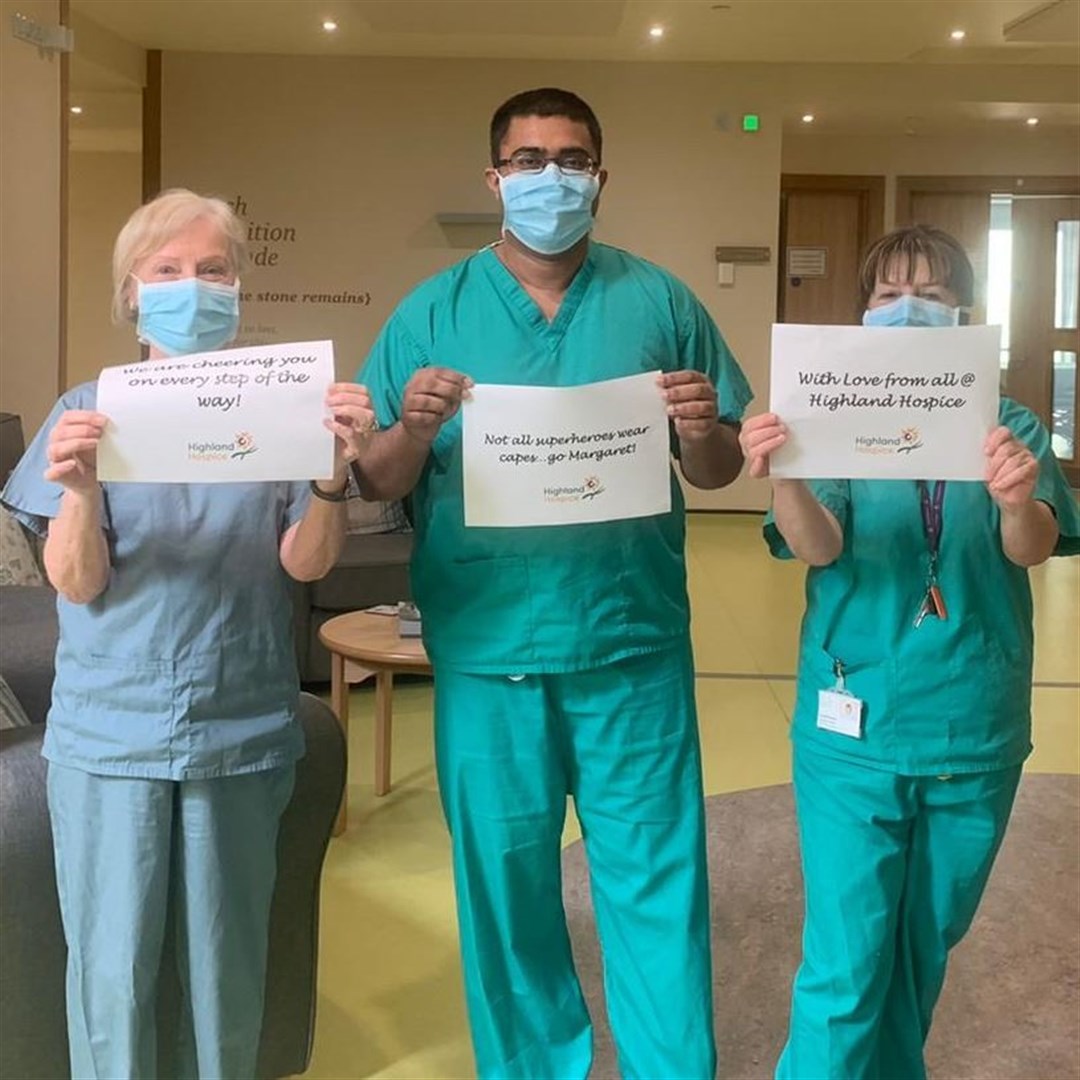 Messages of thanks from hospice staff.