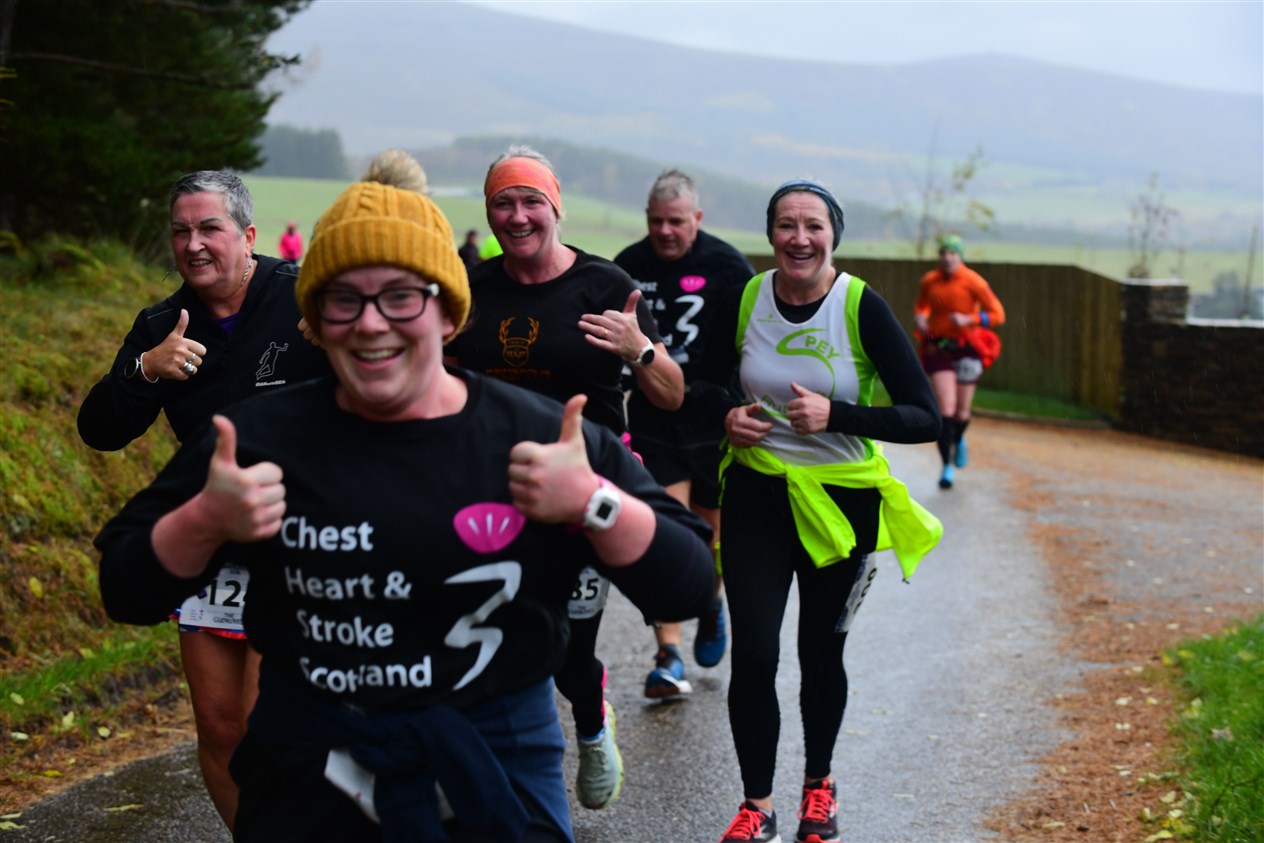 Thumbs up from runners tackling yesterday's 'most beautiful run'.