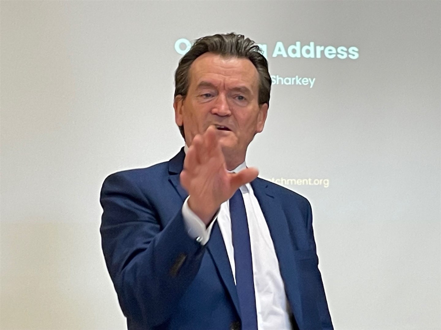 Feargal Sharkey gave an impassioned speech urging action to save the Atlantic salmon before it is too late.