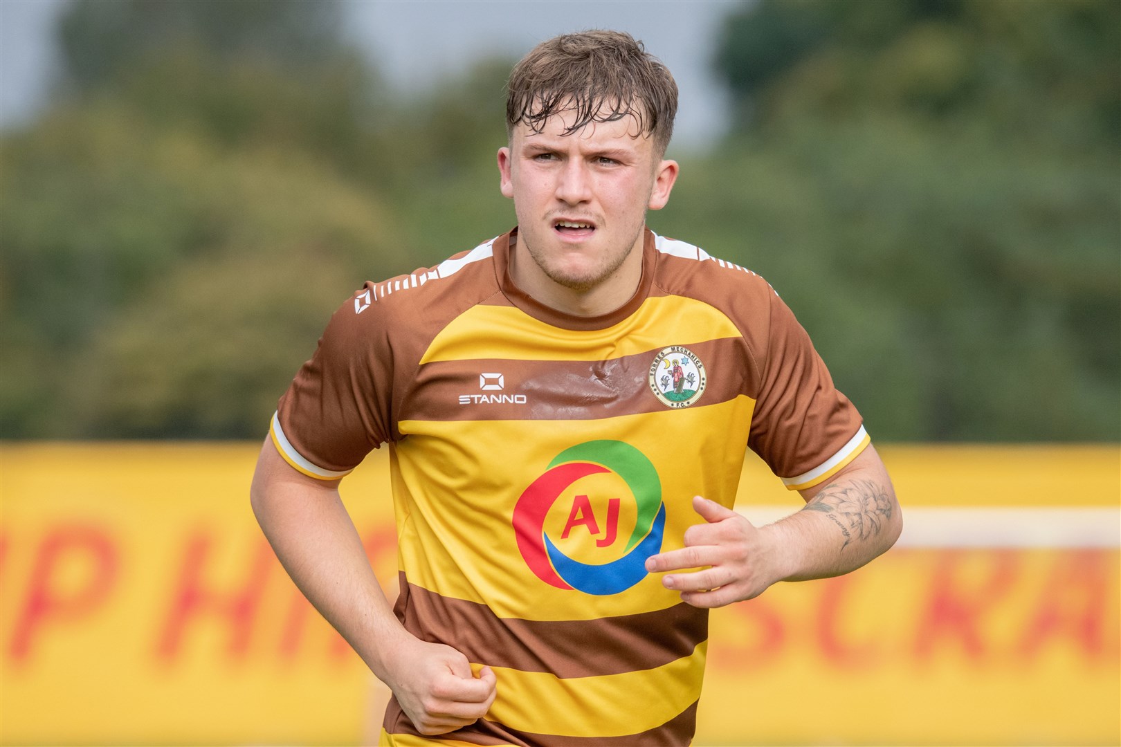 Striker Shaun Morrison leaves Forres Mechanics after three and a half seasons to join Strathspey Thistle on a three-year-deal. Picture: Daniel Forsyth.