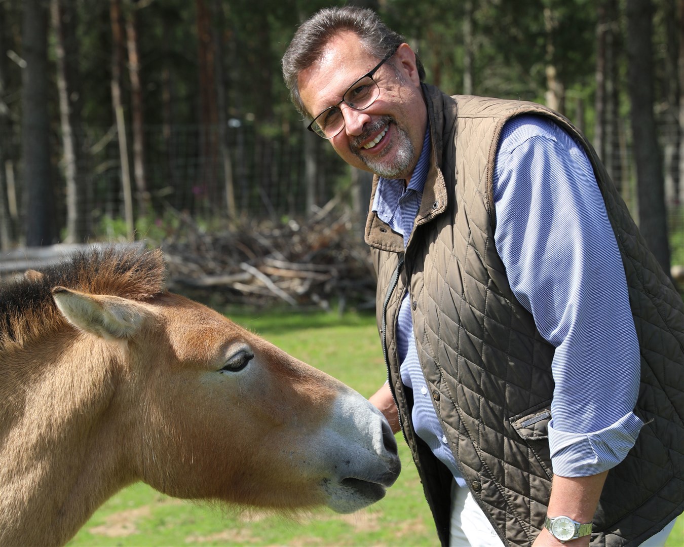 RZSS chief David Field on a visit to the Highland Wildlife Park.