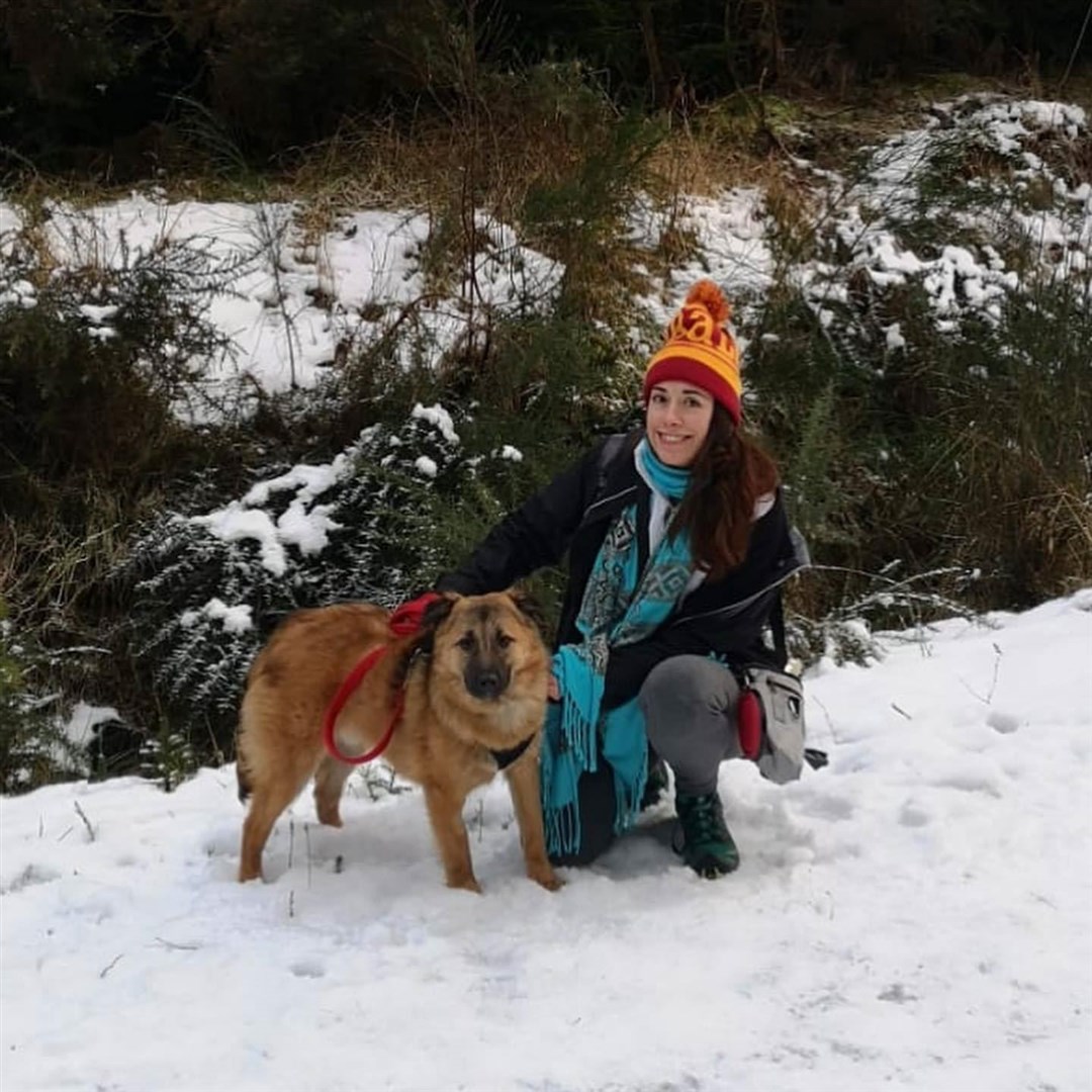 Me and Chewie on our first woodland walk. Just a few days before I returned to work.